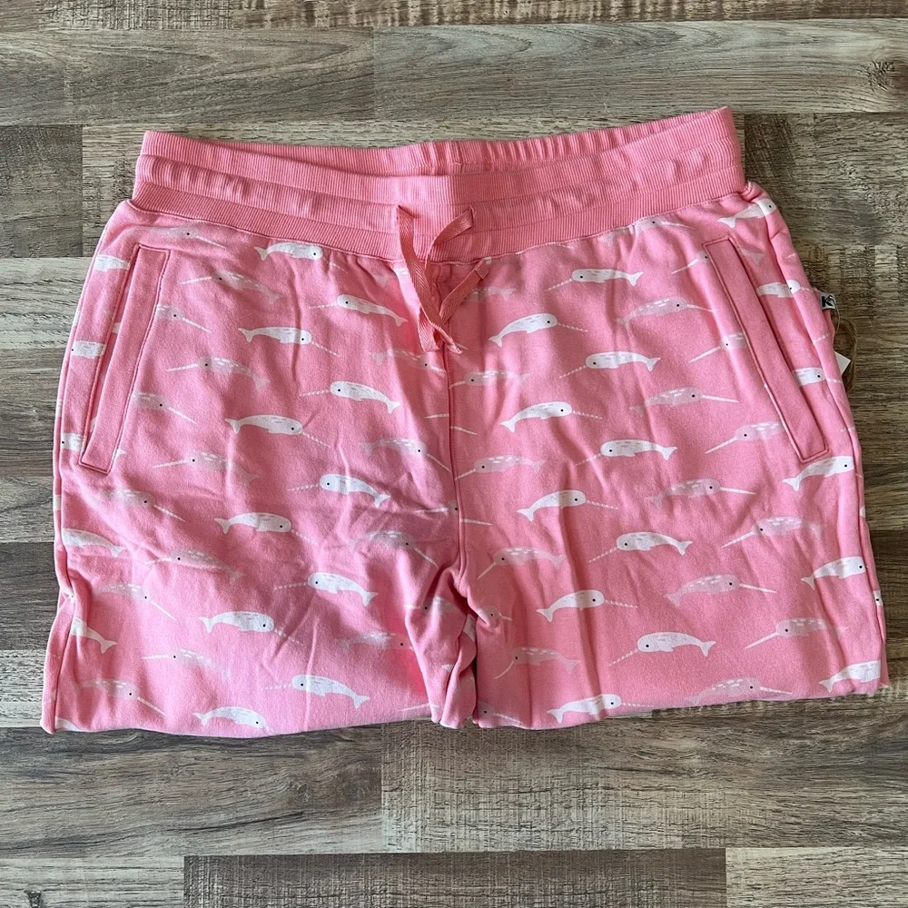 KicKee Pants Pink Narwhal Print Lounge Jogger - Picture 3 of 5